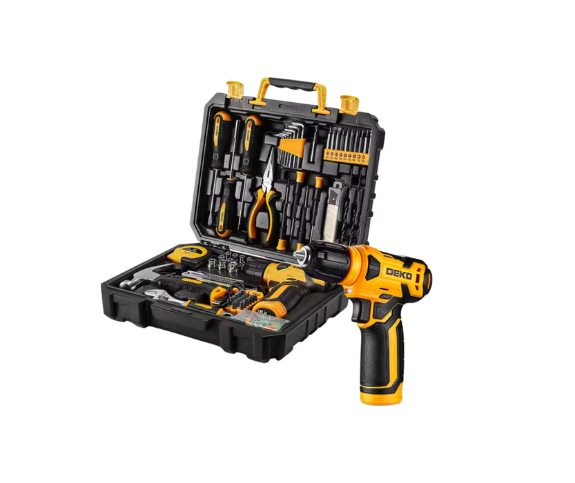 DEKO 12V Akkuschrauber-Set inkl. Werkzeugkoffer – Kompakt. Kraftvoll. Komplett.