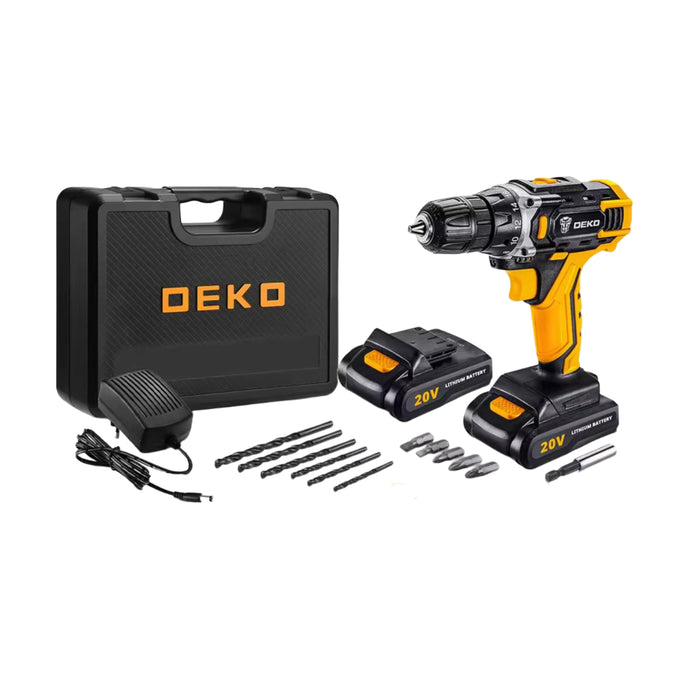 DEKO Dkcd20XL01 20V Akkuschrauber Set – Komplettausstattung für Heim & Werkstatt